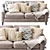 Elegant Beverly Sofa - 80" Wide, Upholstered 3D model small image 2