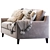 Elegant Beverly Sofa - 80" Wide, Upholstered 3D model small image 4
