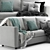 Modern Finned Sofa: Contemporary Design, Comfort & Style 3D model small image 3