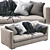 Luxury Meridiani Leather Sofa: Belmon 3D model small image 1