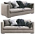 Luxury Meridiani Leather Sofa: Belmon 3D model small image 3