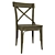 Rustic Wood Dining Table - Dark & Light Wood, Chairs Included 3D model small image 4