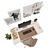 Ikea White Office Workplace Bundle 3D model small image 4