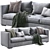 Elegant Meridiani Belmon Sofa 3D model small image 5