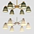 Elegant Natura A 6-Lamp Chandelier 3D model small image 2