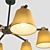 Elegant Natura A 6-Lamp Chandelier 3D model small image 3