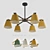 Elegant Natura A 6-Lamp Chandelier 3D model small image 4