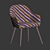 Elegant Amsterdam Dining Chair 3D model small image 5