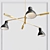 Elegant Kace 3 Arm Chandelier 3D model small image 2