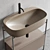 Diva Metal Vanity Unit & Moon Countertop Washbasin 3D model small image 2