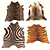 Exotic Animal Skin Rugs 3D model small image 3