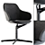 Sleek Fabric Office Chair 3D model small image 1