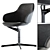 Sleek Fabric Office Chair 3D model small image 2