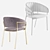 Contemporary Velvet Pisa Chair 3D model small image 5