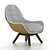 Elegant Armchair with Generous Dimensions 3D model small image 2