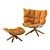 B&B Italia Husk Lounge Chair: Modern Elegance 3D model small image 1