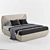 Grilli Quadro Double Bed: Sleek and Modern Elegance 3D model small image 3