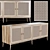 Modern 6-Drawer Sideboard: 200cm Length, White Finish 3D model small image 2