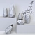 Elegant Galena Vase Set - Tom Faulkner Design 3D model small image 3