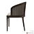 Elegant Coco Wolf Dining Chair 3D model small image 3