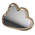 Zicowi Cloud Mirror: Elegant Brass Wall Decor 3D model small image 3