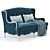 Elegant Tosconova Lauren Sofa 3D model small image 1