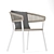 Lunar Elegance: Alu Dining Chair 3D model small image 5