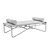 CB2 Saddle Leather Bench with Bolsters 3D model small image 3