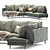 Contemporary Green Sofa: Roche Bobois 3D model small image 2