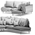 Contemporary Green Sofa: Roche Bobois 3D model small image 5