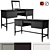 Austin Home Dressing Table with Mirror and Drawers 3D model small image 1