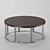 Sleek Metal Coffee Table 3D model small image 1