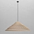 Natural Wicker Triangle Hanging Lamp 3D model small image 2