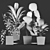 Tropical Plant Collection: Philodendron, Monstera, Ficus, Dieffenbachia & Banana 3D model small image 5