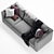 Elegant Ikea Finnala 3-Seater Sofa 3D model small image 4