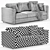 Elegant Ikea Finnala 3-Seater Sofa 3D model small image 5