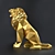 Regal Roaring Lion Statue 3D model small image 1
