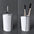 Luxury Porcelain Bath Accessories Set - Labrazel Lino Platinum 3D model small image 3