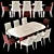 Elegant Dining Group by SCAPPINI & C 3D model small image 1