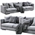 Elegant Flexform Magnum Sofa 3D model small image 1