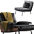 Contemporary Daiki Armchair: Minotti Design 3D model small image 2