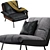 Contemporary Daiki Armchair: Minotti Design 3D model small image 4