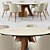 Icaro Ceramic Top Dining Table with Lazy Susan - Elegant and Functional 3D model small image 2