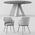 Icaro Ceramic Top Dining Table with Lazy Susan - Elegant and Functional 3D model small image 5