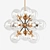 Elegant Glass Burst Chandelier 3D model small image 1