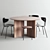 Elegant Oak Table & Chair Set 3D model small image 2