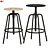 KULLABERG Black Pine Stool 3D model small image 1