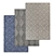 Luxury Carpets Collection: High-Quality Set of 3 Rugs 3D model small image 1