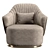 Elegant Adele Armchair: Leather Upholstery & Embroidered Design 3D model small image 4