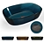Elegant Oval Cristalmood Washbasin 3D model small image 3